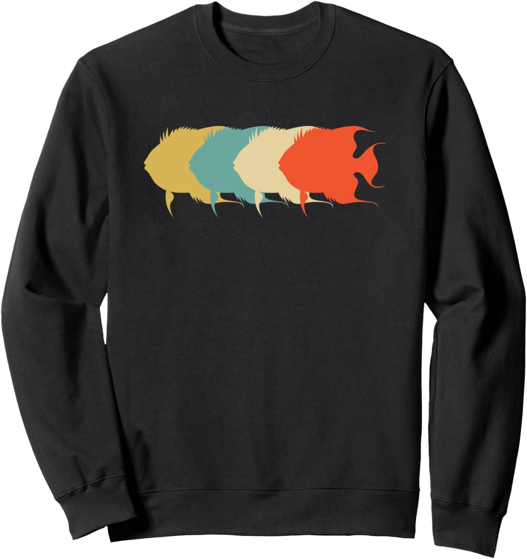 Fish vintage retro Gift idea for men women cool cute Sweatshirt