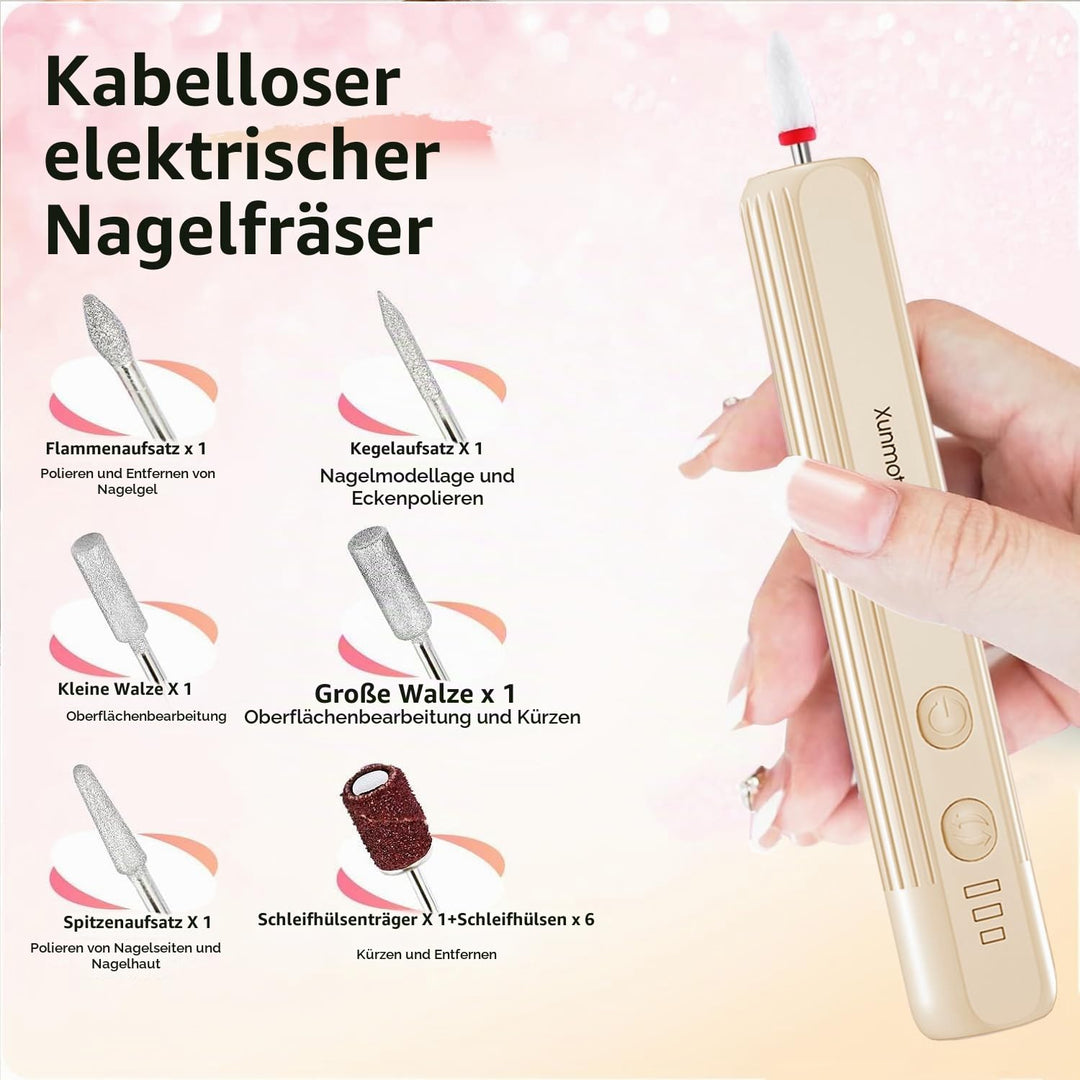 Elektrische Nagelfräser Professionell Elektrisch Nagelfeile für Gelnägel USB Wiederaufladbare 20000