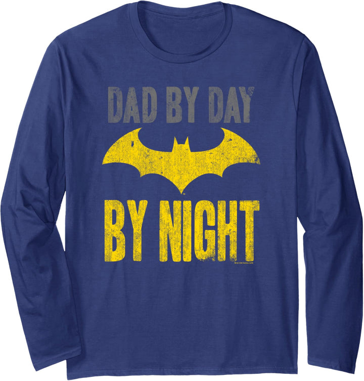 Batman Dad By Day Papa bei Tag, Batman by Nacht Langarmshirt