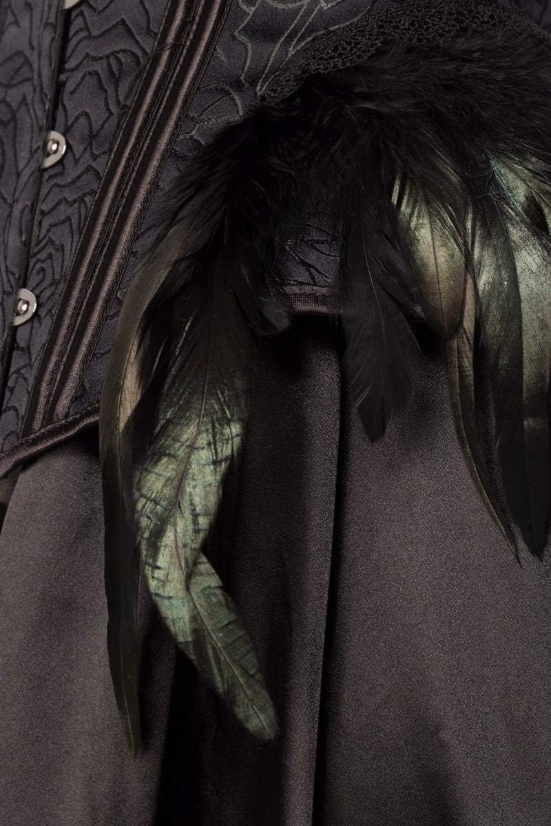 Mask Paradise Halloween Damen Kostüm Gothic Crow Lady aus Polyester und Baumwolle in der Farbe Schwa