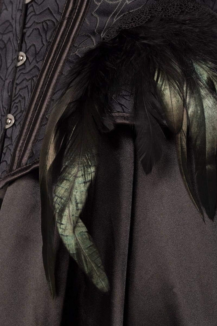 Mask Paradise Halloween Damen Kostüm Gothic Crow Lady aus Polyester und Baumwolle in der Farbe Schwa