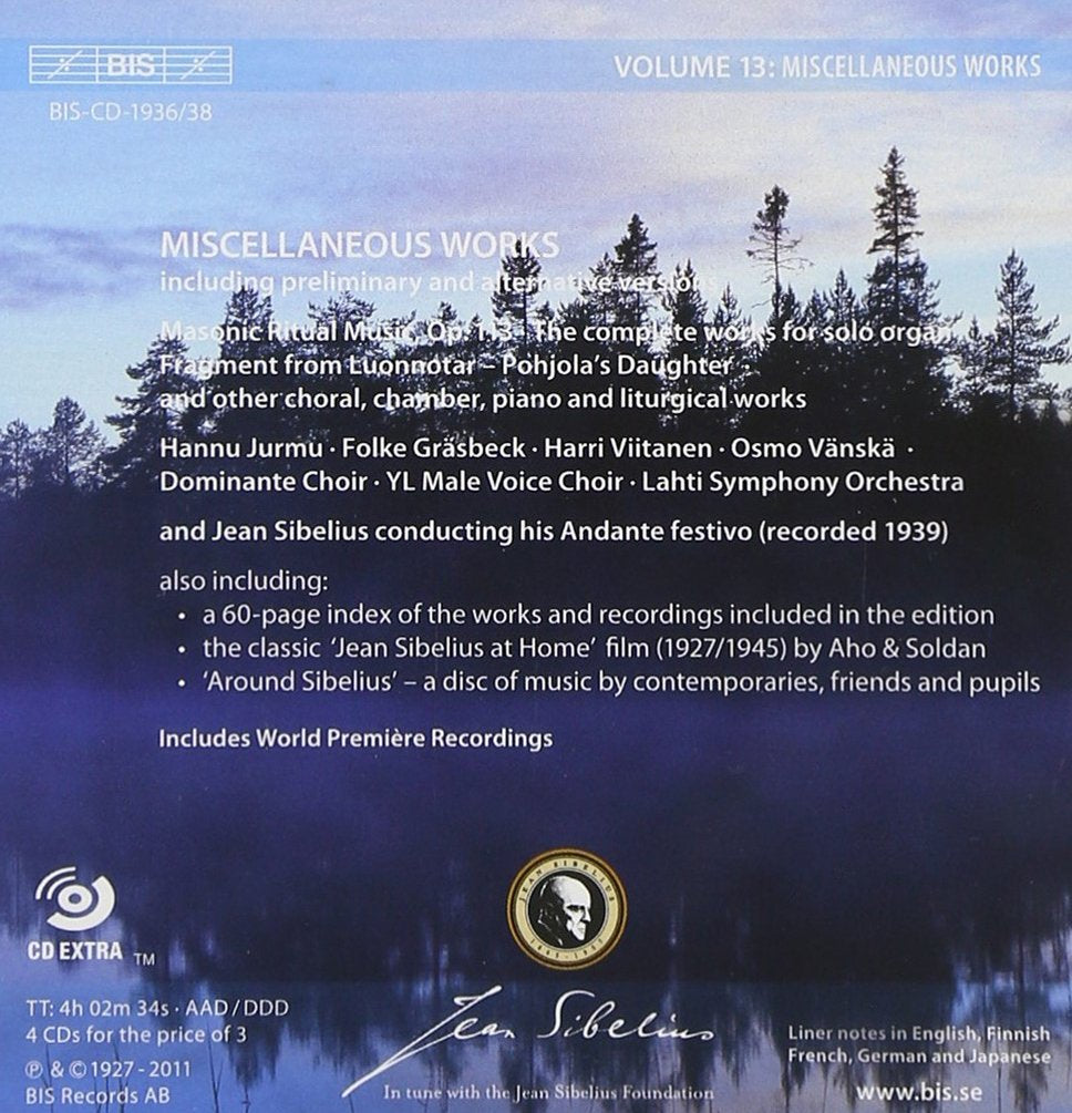 Sibelius-Edition Vol.13: Verschiedene Werke, Audio-CD
