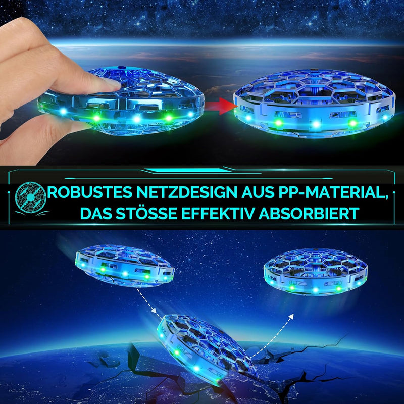 semai Mini UFO Drohne Fliegender Ball, Fliegendes Spielzeug Handgesteuerter 360°Rotierenden Hover Fl