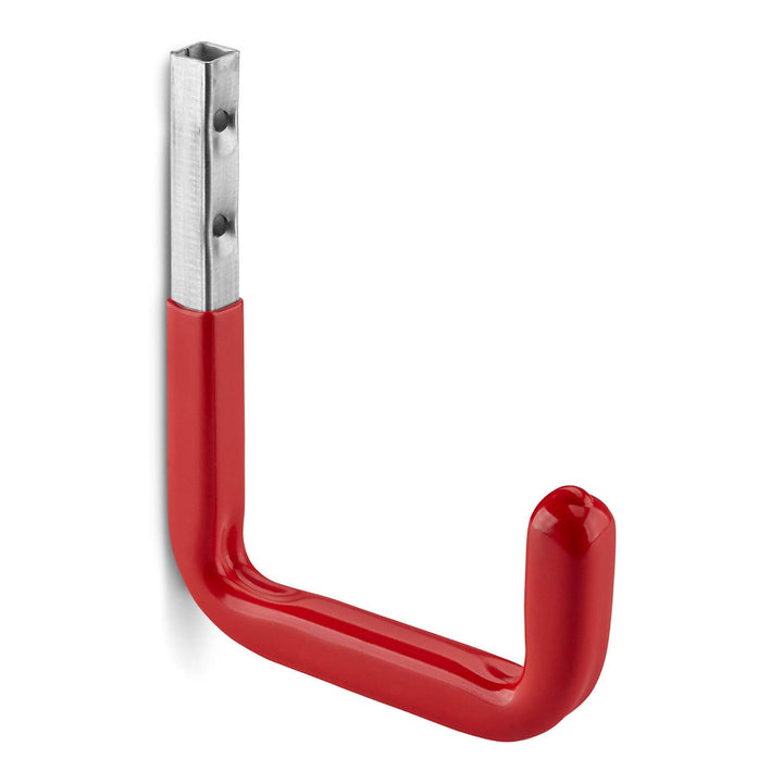 OrgaTech 10 x Wandhaken 140 x 115 mm rot bis 30 Kg Tragkraft mit Gummierung Regalbodenträger Geräteh