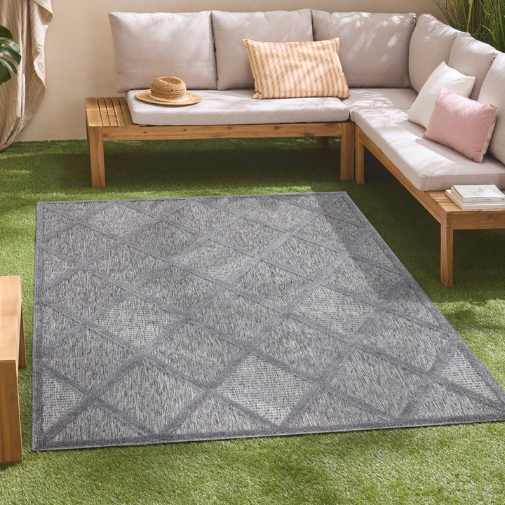 carpet city In-&amp; Outdoor Teppich - 160x230 cm - für Innen-&amp; Aussenbereich - Wetterfest Balkon-Teppic