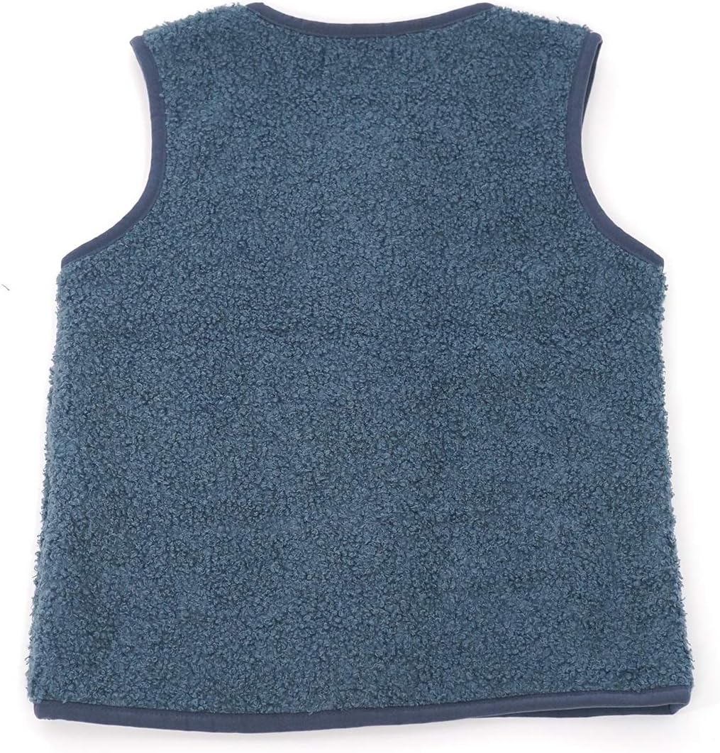 Happy Cherry Jungen Mädchen Fleece-Weste Flauschig Atmungsaktive Outdoor 120 Blau-bb, 120 Blau-bb