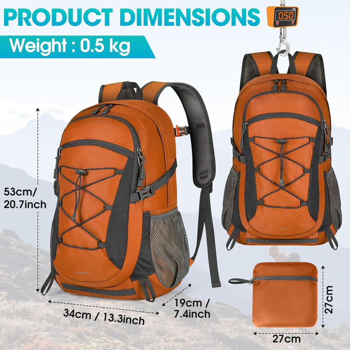 RAINSMORE Wanderrucksack Herren Damen 40L Wasserdichter Rucksack Leicht Gross Reiserucksack Trekking