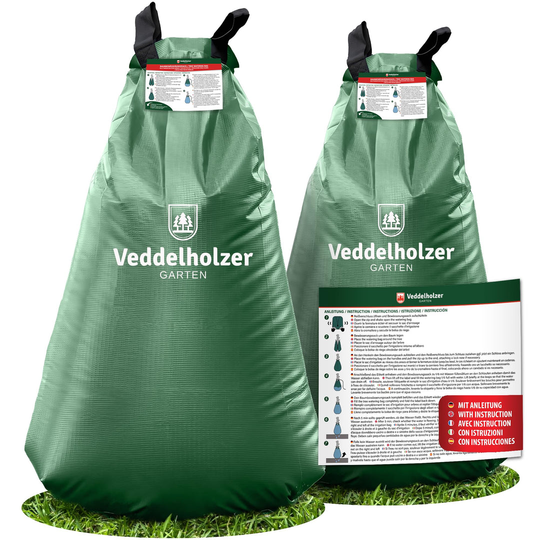 Veddelholzer 2 x 75 l Baumbewässerungssack mit Reissverschluss kombinierbar. Diebstahlschutz und Sch