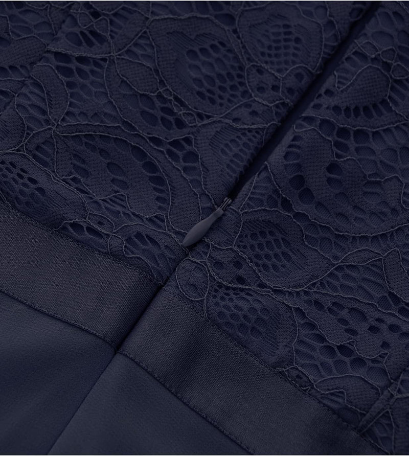 DRESSTELLS Damen Abendkleider Hochzeitsgast Chiffon Cape Ärmel Brautjungfer Kleider Cocktailkleid fü