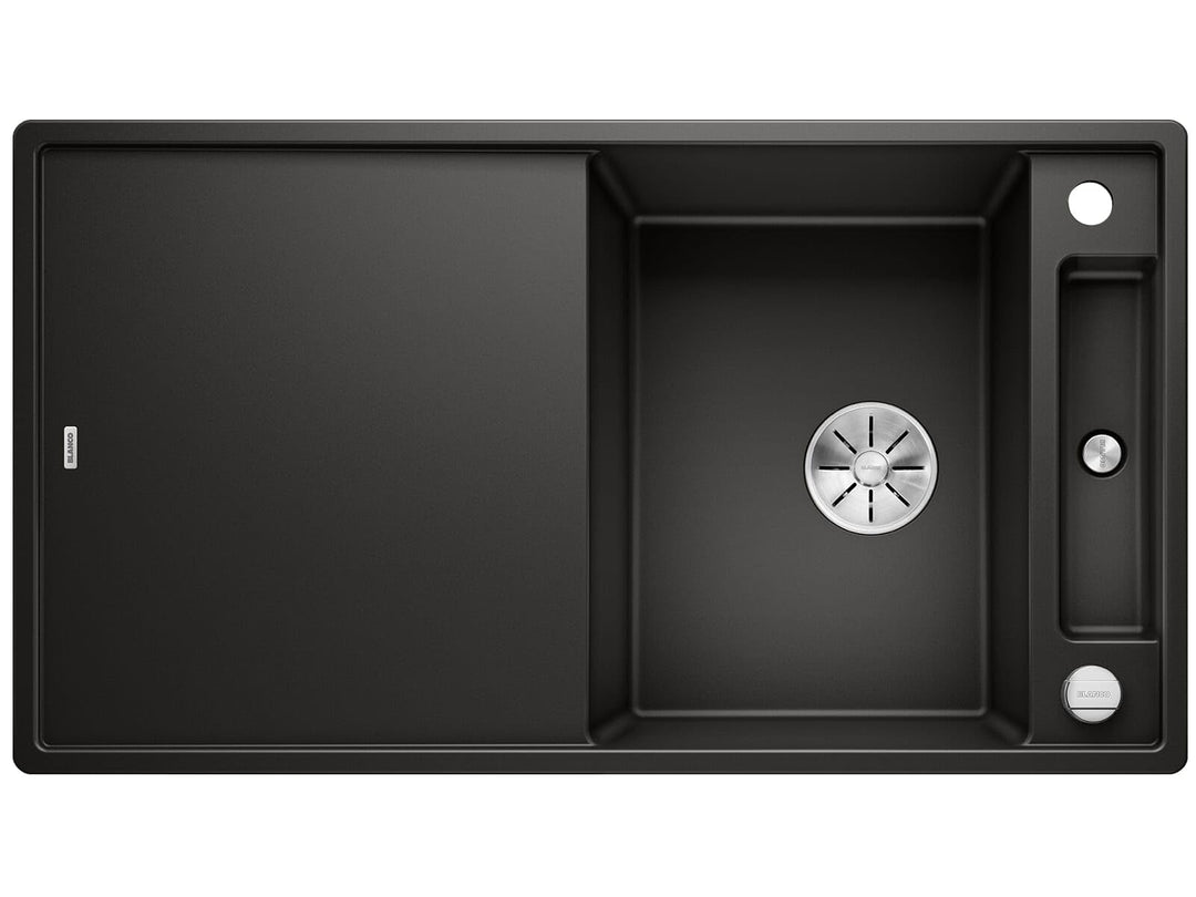 BLANCO AXIA III 5 S | SILGRANIT schwarz | Einbauart: Einbau von Oben | reversibel | mit Holzschneidb