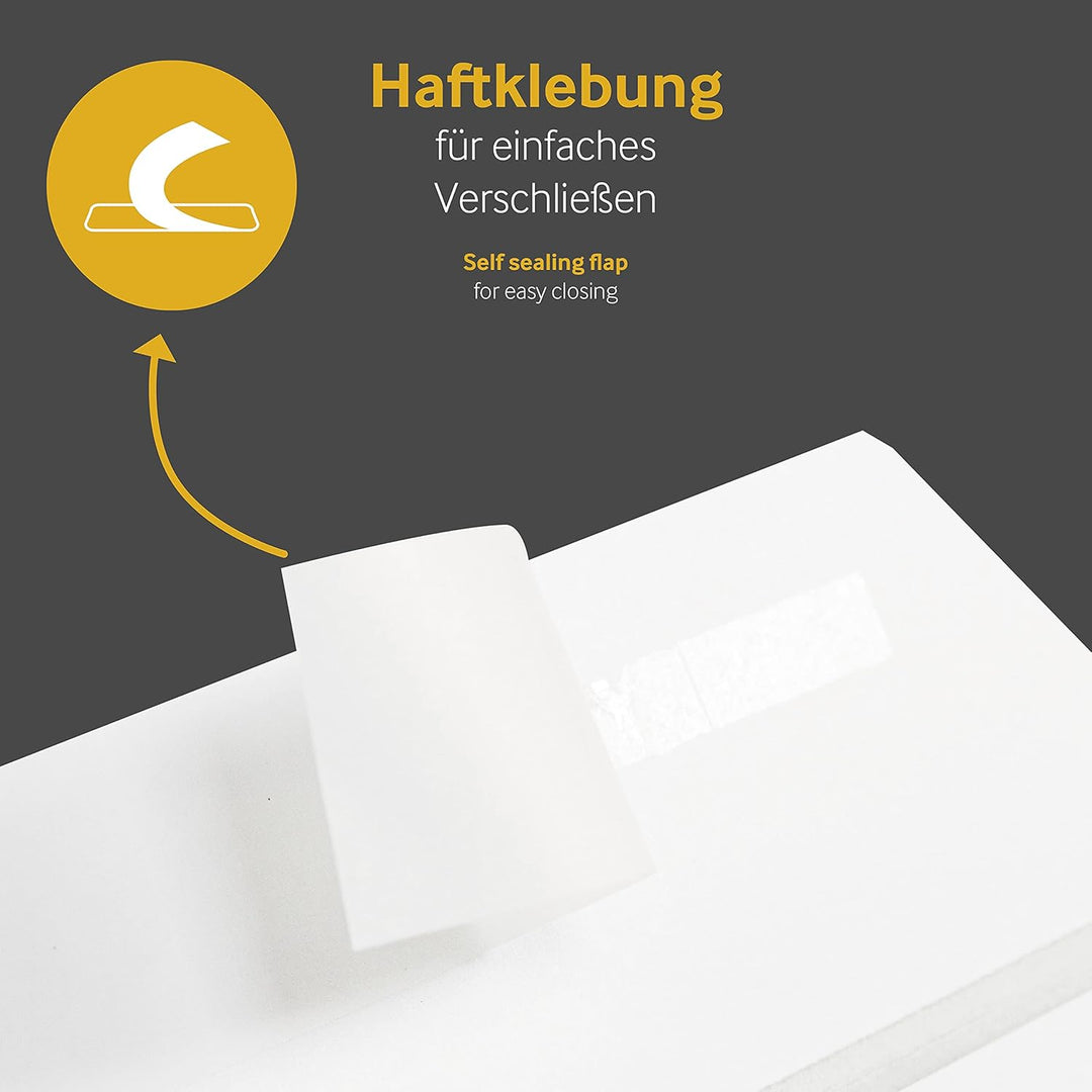 500 Versandtaschen, B5, 176 x 250 mm, haftklebend, ohne Fenster, 90g/qm, Weiss, Blanke Briefhüllen