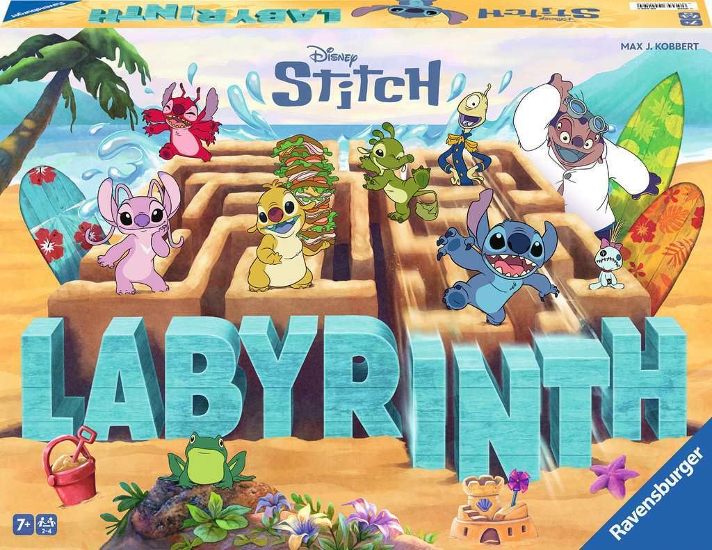 Ravensburger 24943 - Stitch Labyrinth - Der Spieleklassiker für 2-4 Spieler ab 7 Jahren mit dem lieb