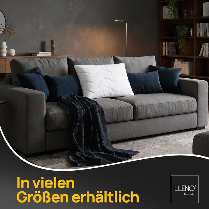 LILENO HOME Kopfkissen 30x40 cm [6er Set] als Kissen-Füllung - Bett oder Deko Kissen mit Reissversch