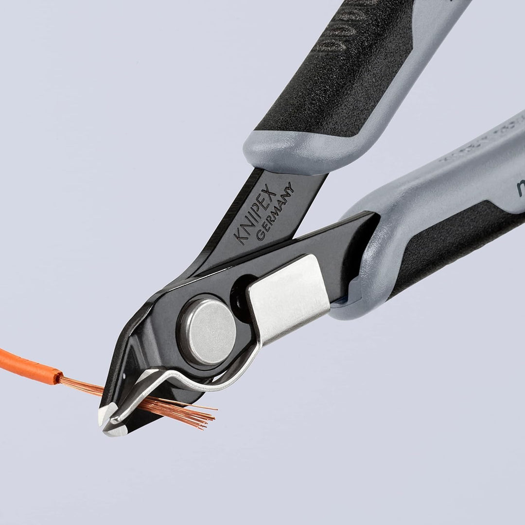 KNIPEX Electronic Super Knipsmit Mehrkomponenten-Hüllen 125 mm, 78 71 125 Chrom 125 mm brüniert, mit