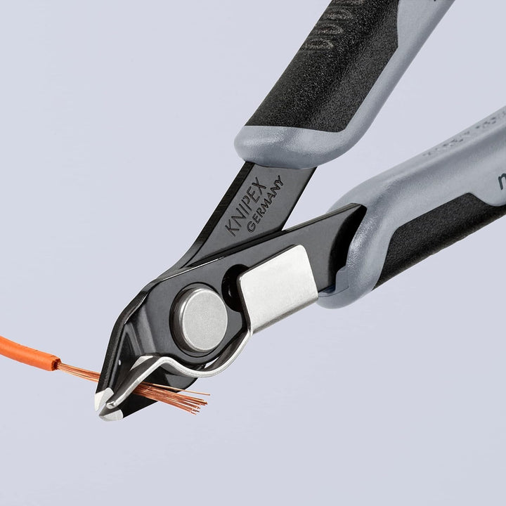 KNIPEX Electronic Super Knipsmit Mehrkomponenten-Hüllen 125 mm, 78 71 125 Chrom 125 mm brüniert, mit