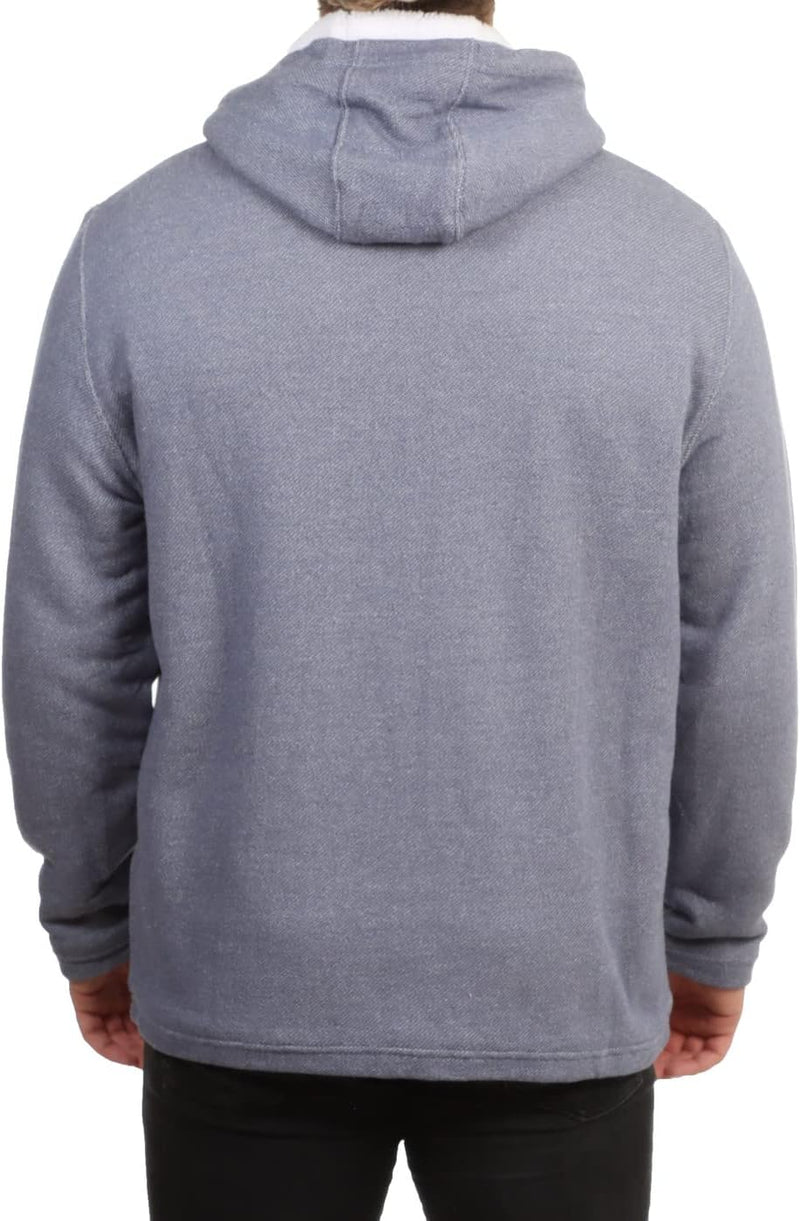 Hurley Herren M Modern Surf Poncho Sherpa Ls H T-Shirt M Blau (Diffused Blue), M Blau (Diffused Blue