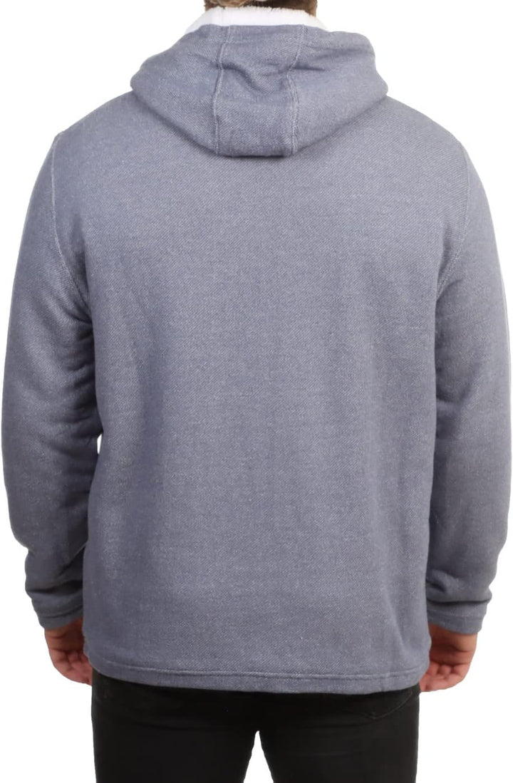 Hurley Herren M Modern Surf Poncho Sherpa Ls H T-Shirt M Blau (Diffused Blue), M Blau (Diffused Blue