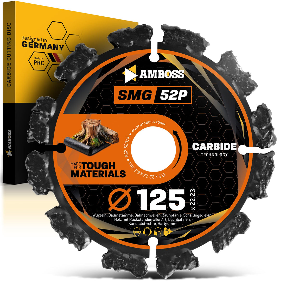 Amboss HM Trennscheibe Ø125 x 22.2 mm (Für Wurzeln, Asphalt, Hartgummi etc.) - Galvanisiert Ø 125 mm