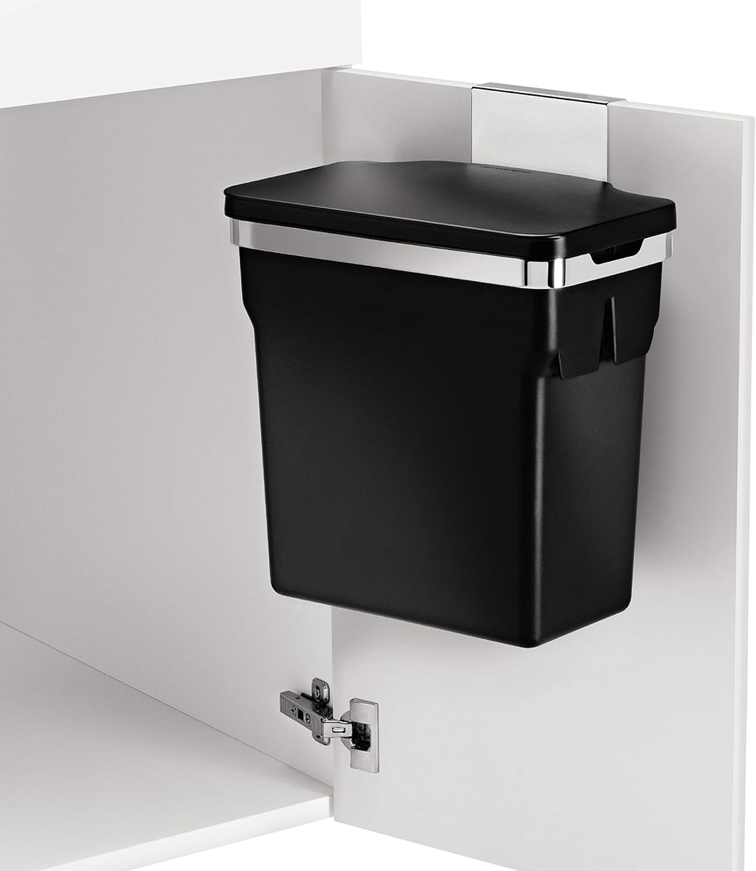 simplehuman CW1643 10 Liter, Schrank Abfalleimer, Hängender Mülleimer mit Deckel Küche Küchenmülleim