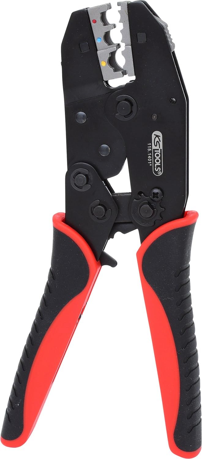 KS Tools 115.1425 Crimpzange für isolierte Kabelschuhe, 220mm