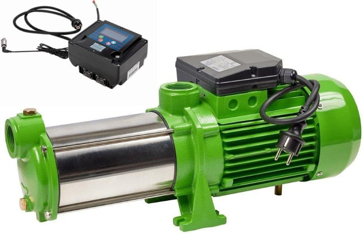 Kreiselpumpe Gartenpumpe Edelstahl 1,5 KW mit Inverter Drehzahl gesteuert 8400 L/h und 8,4 Bar Druck