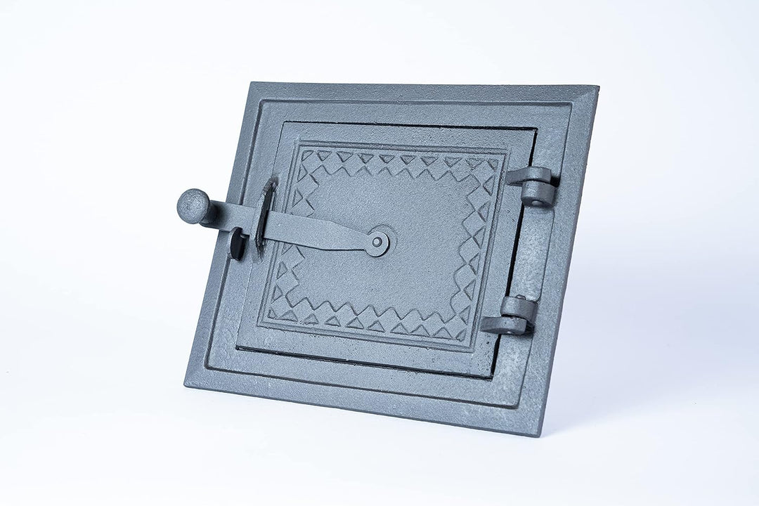 Euro Sezam - Graphit Ofentür aus Gusseisen - Massive dicke Ofentür - Pizzaofentür - DZ057 - Einzeltü