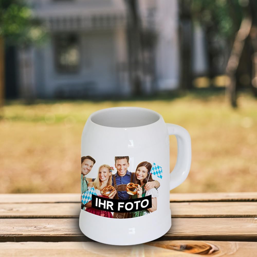 Eurofoto Bierkrug mit Bild und Text personalisiert | 500ml | panorama | Bier-Humpen mit Wunsch-Motiv