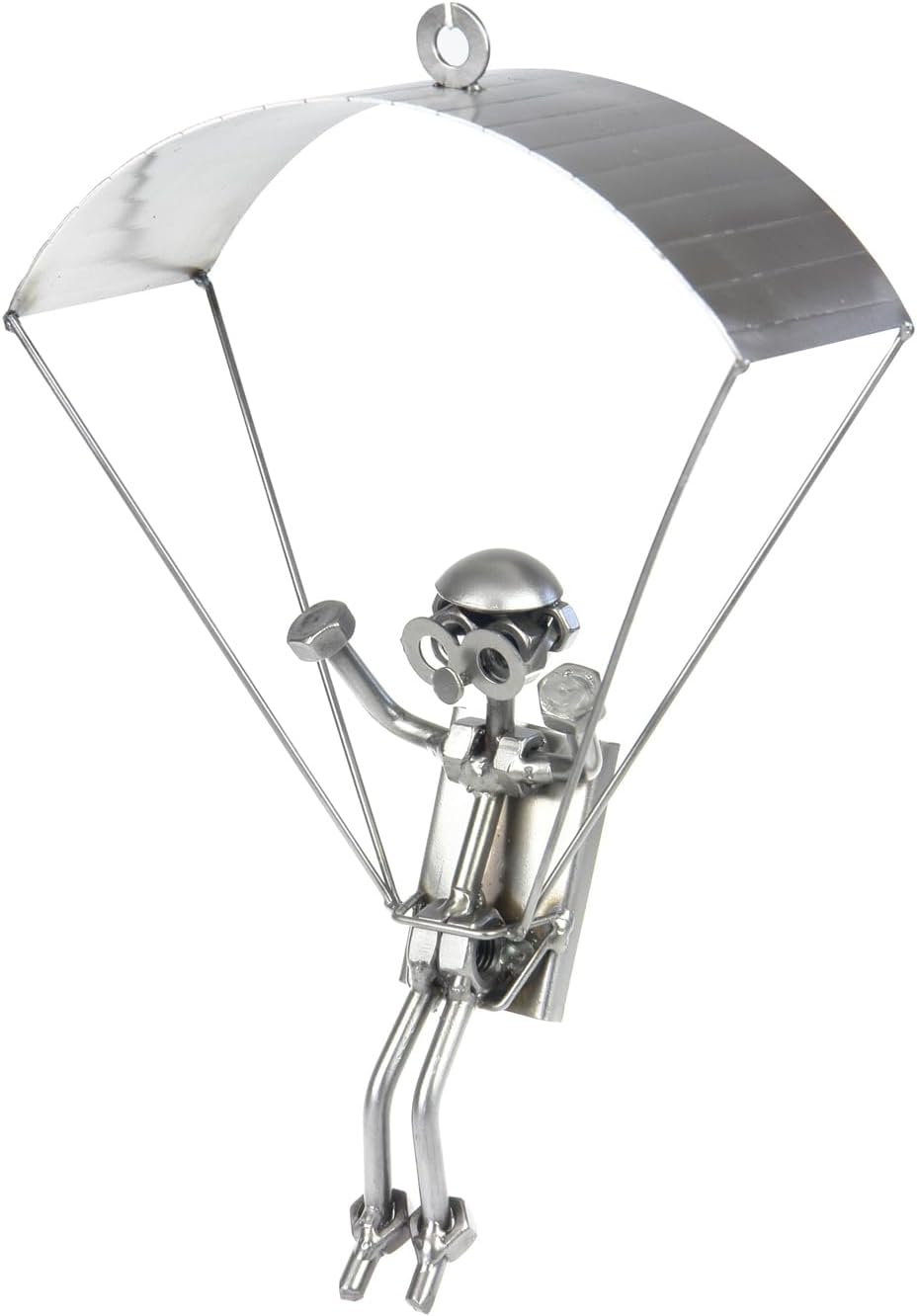 metalman24 Schraubenmännchen GLEITSCHIRMFLIEGER Gleitschirm Handarbeit Geschenkidee Metallfigur Meta