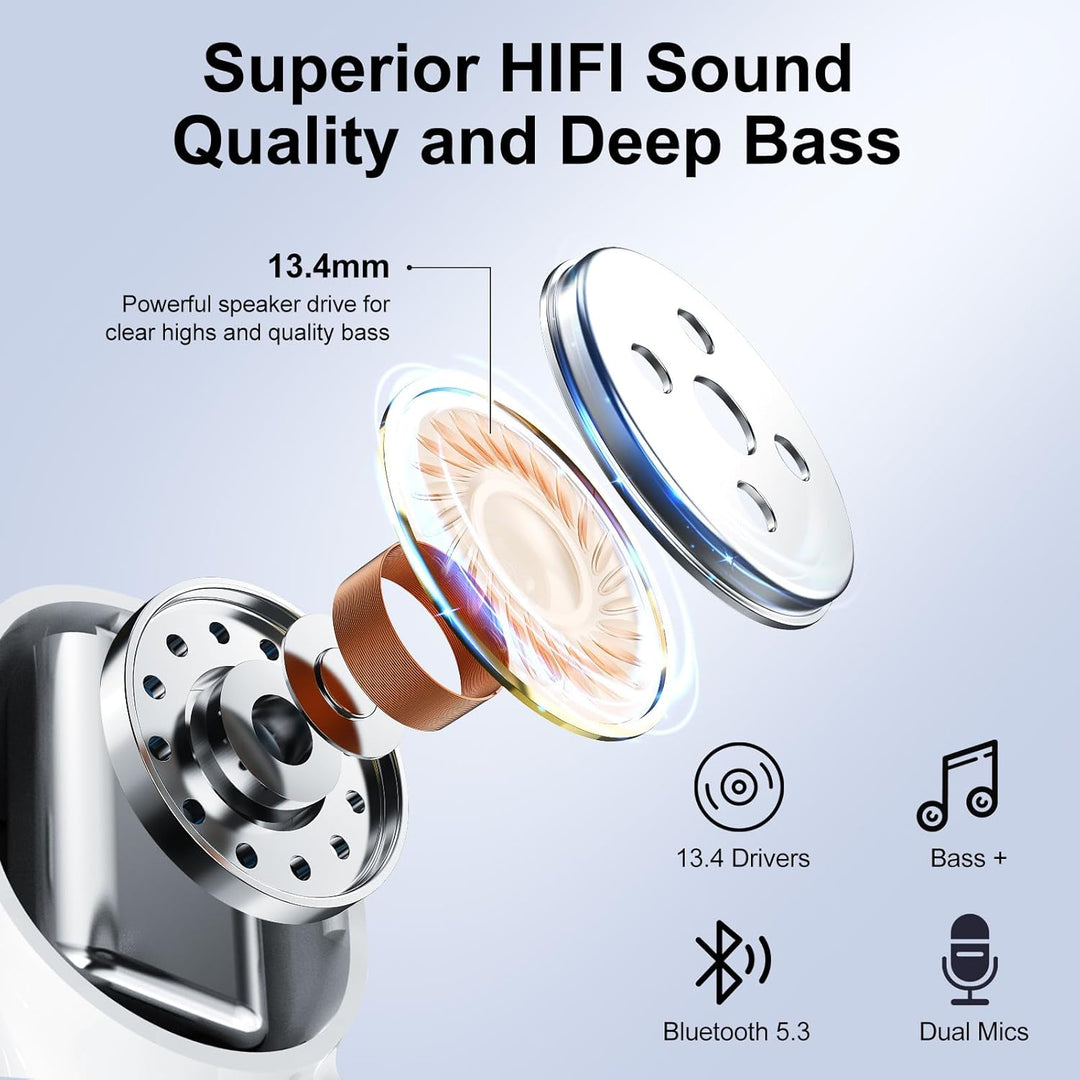 Bluetooth Kopfhörer, 2026 Neu In Ear Kopfhörer Kabellos Bluetooth 5.3 mit 4 ENC Mic, HiFi Stereo Noi