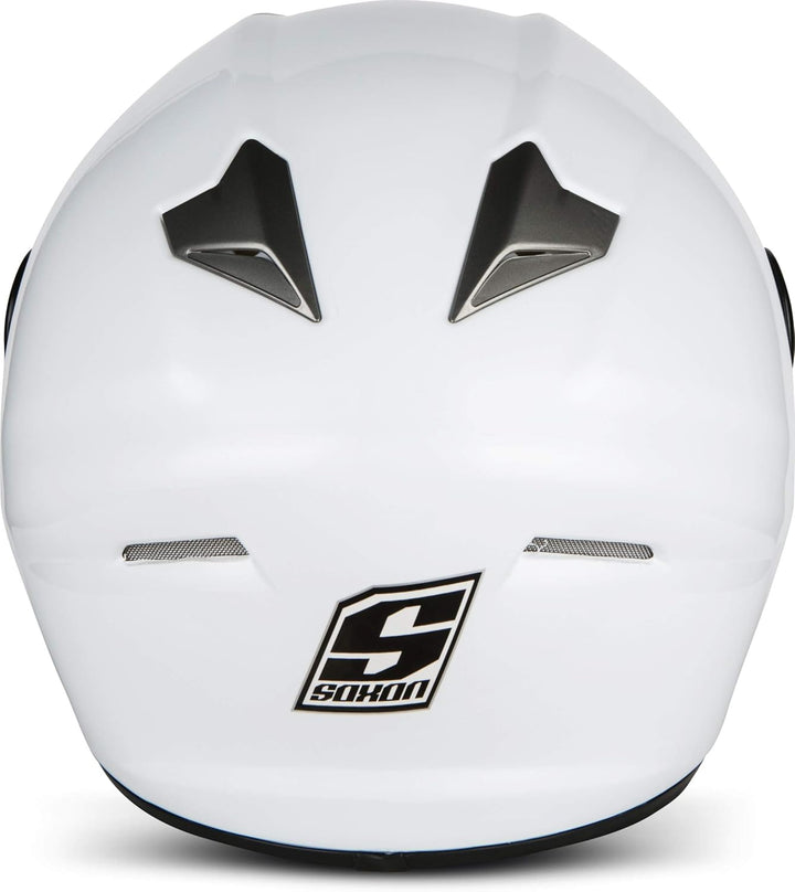 Soxon® ST-550 „Snow“ · Integral-Helm · Full-Face Motorrad-Helm Roller-Helm Scooter-Helm Cruiser Stur