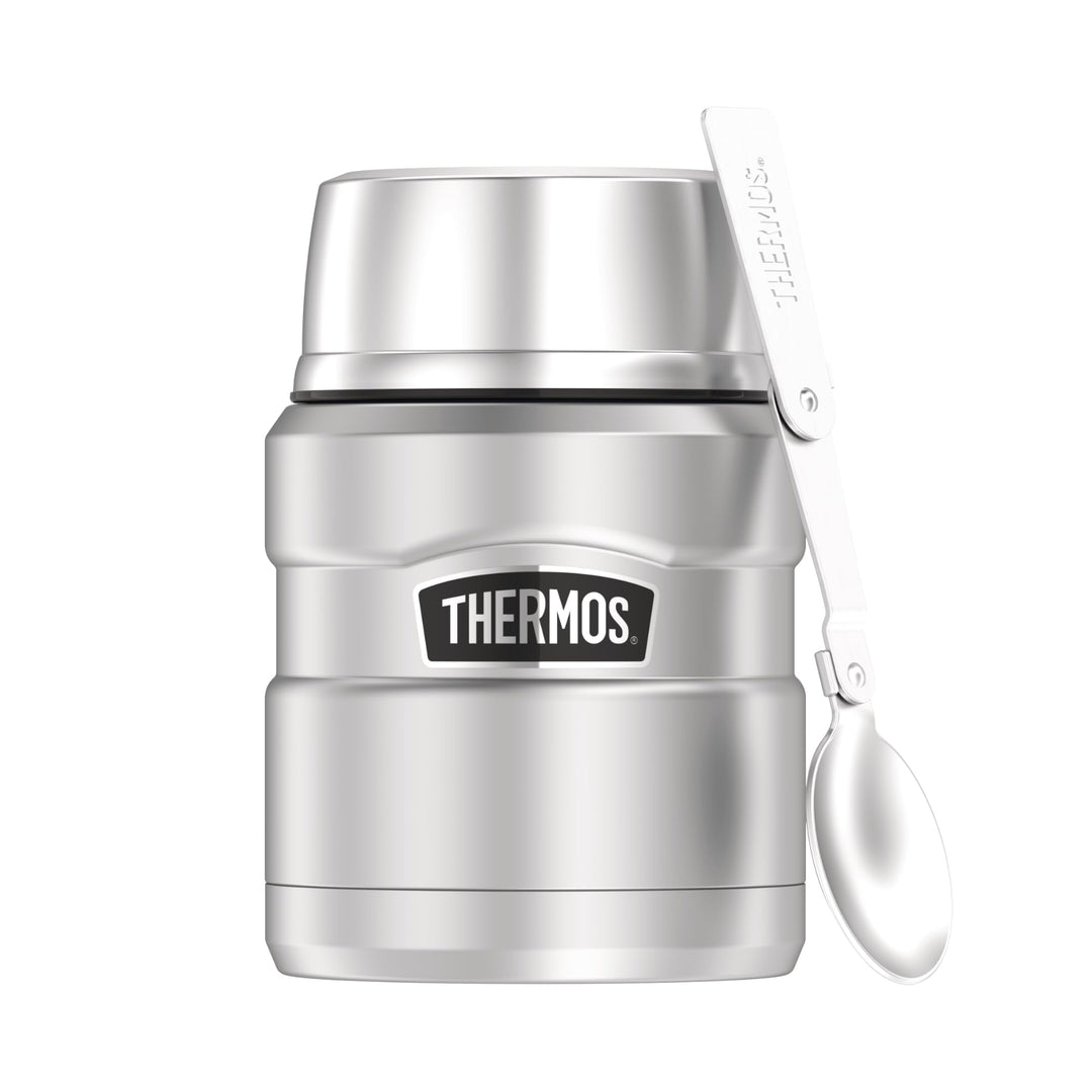THERMOS Thermobehälter gross Lunchpot Stainless King, Edelstahl mattiert 470ml, Speisegefäss für Ess