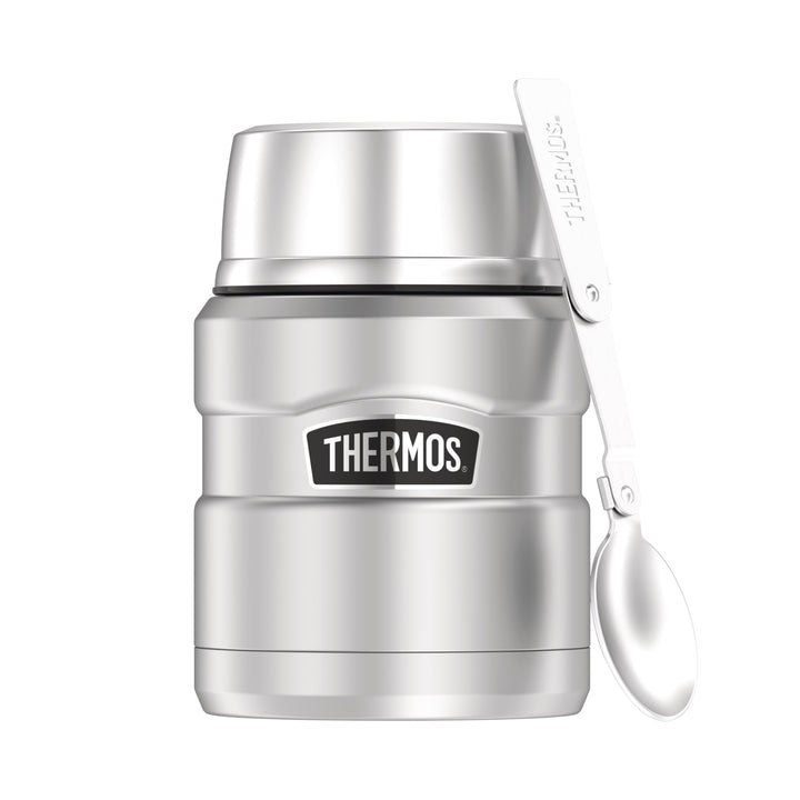 THERMOS Thermobehälter gross Lunchpot Stainless King, Edelstahl mattiert 470ml, Speisegefäss für Ess