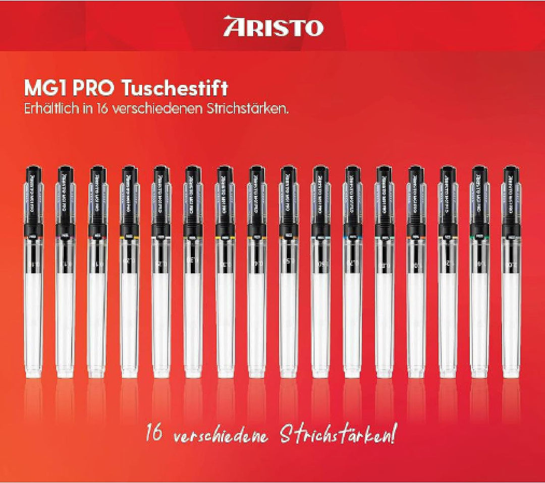 Aristo AR63050 MG1 PRO Tuschfüller Strichstärke 0,50 mm (verchromte Zeichenspitze für hohe Präzision
