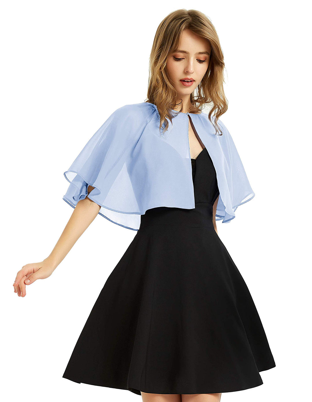BUCUXE Weicher Chiffon-Schal für Damen, für Abendkleid, Hochzeit, Umhang, Bolero, Überwurf Einheitsg