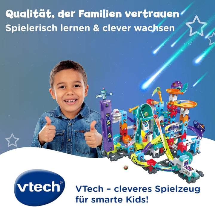 VTech Marble Rush - Space Magnetic Set XL300 E – Interaktive Murmelbahn mit spannenden Bahnelementen
