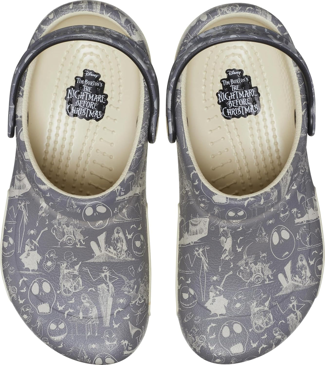 Crocs Unisex Bistro Graphic Clogs 36/37 EU Nightmare Bfr Xmas White, 36/37 EU Nightmare Bfr Xmas Whi