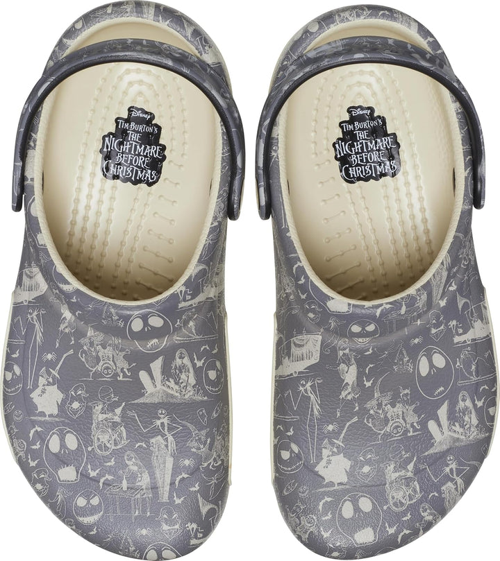 Crocs Unisex Bistro Graphic Clogs 36/37 EU Nightmare Bfr Xmas White, 36/37 EU Nightmare Bfr Xmas Whi