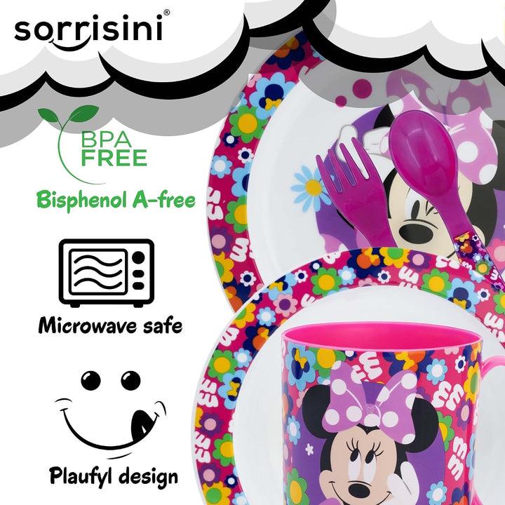 Sorrisini Kindergeschirr set, Wiederverwendbares Babygeschirr Set, Kinder Essgeschirr, Microwaveable