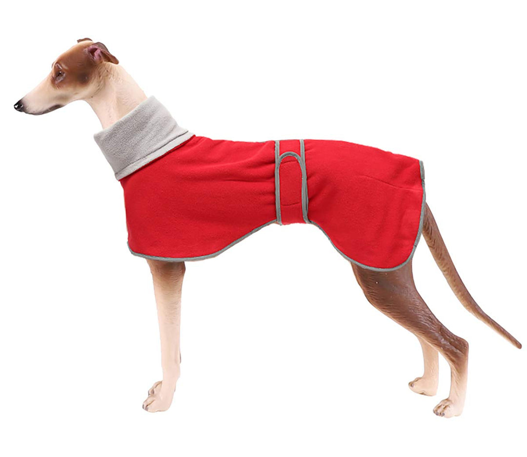 Geyecete Fleece Hundemantel Pullover Windhunde,Whippet winterjacken ,Verstellbaren Hundeweste,kleidu