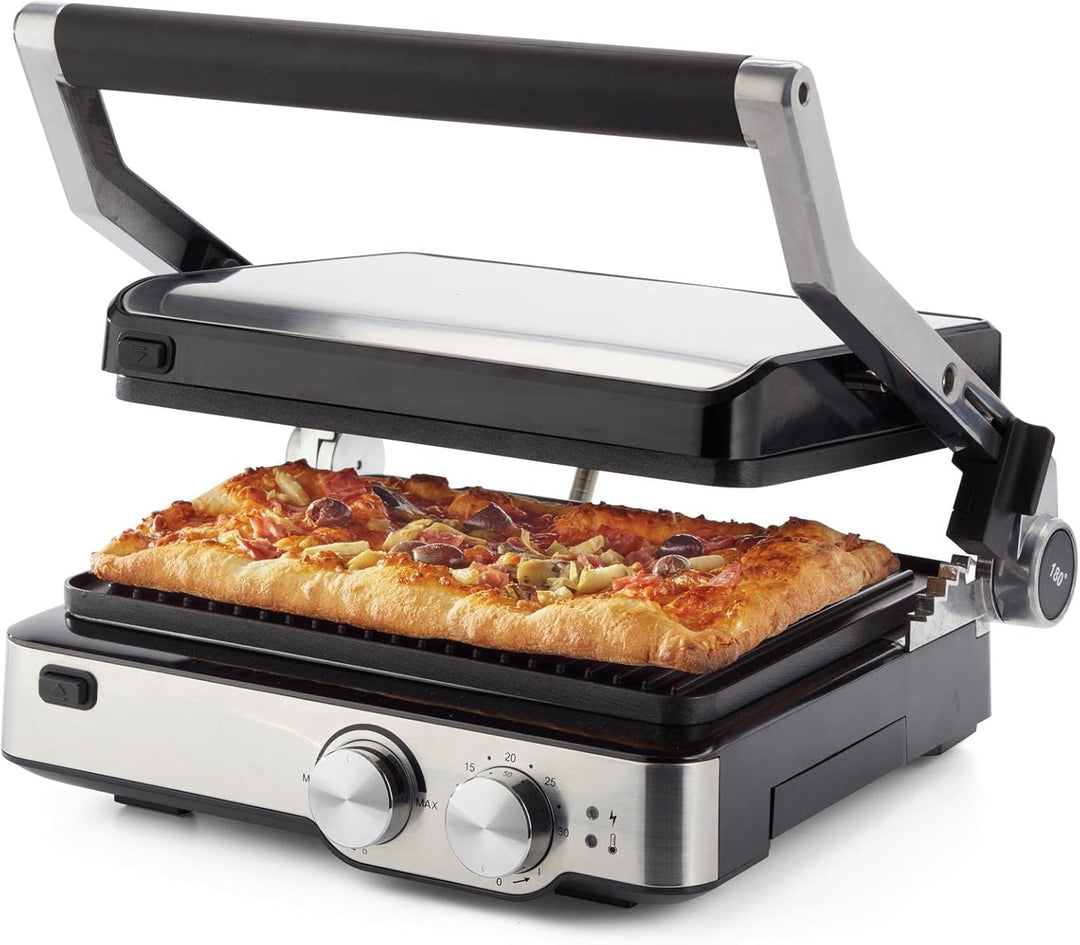 Ariete 1918 Grill&Taste Elektrogrill, 2000 W, herausnehmbare Platten, Schwimmplatte, 5 Temperaturstu