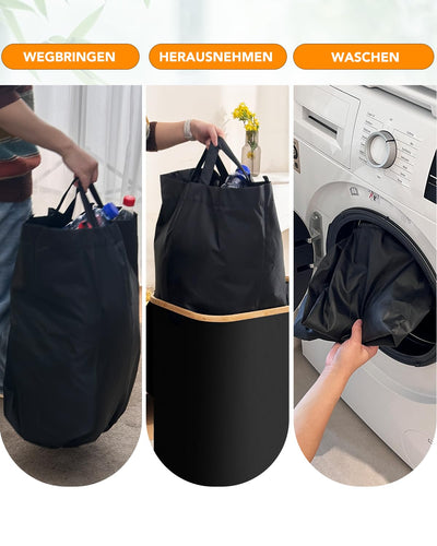 SOUTHGATE Pfandflaschen Sammelbehälter 2 Fächer, 140L Pfandbehälter, Leergut & Altglas Aufbewahrung