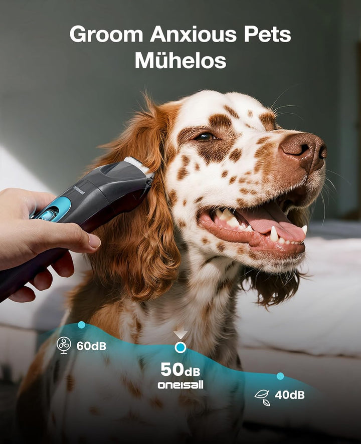 oneisall 4in1 Leise Schermaschine Hund Katze mit LED-Licht, 2025 Tierhaarpflege zum Hundeschermaschi