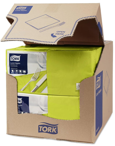 Tork 477840 Lunchservietten Lime / 2-lagige Servietten für kleine Gerichte oder Snacks / Advanced Qu