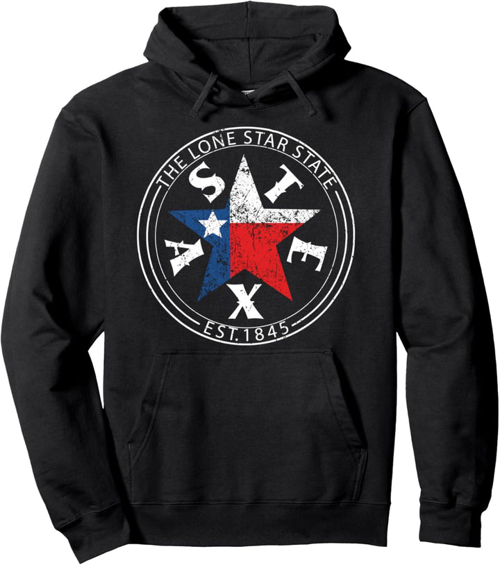 Texas the lone state Star USA Pullover Hoodie