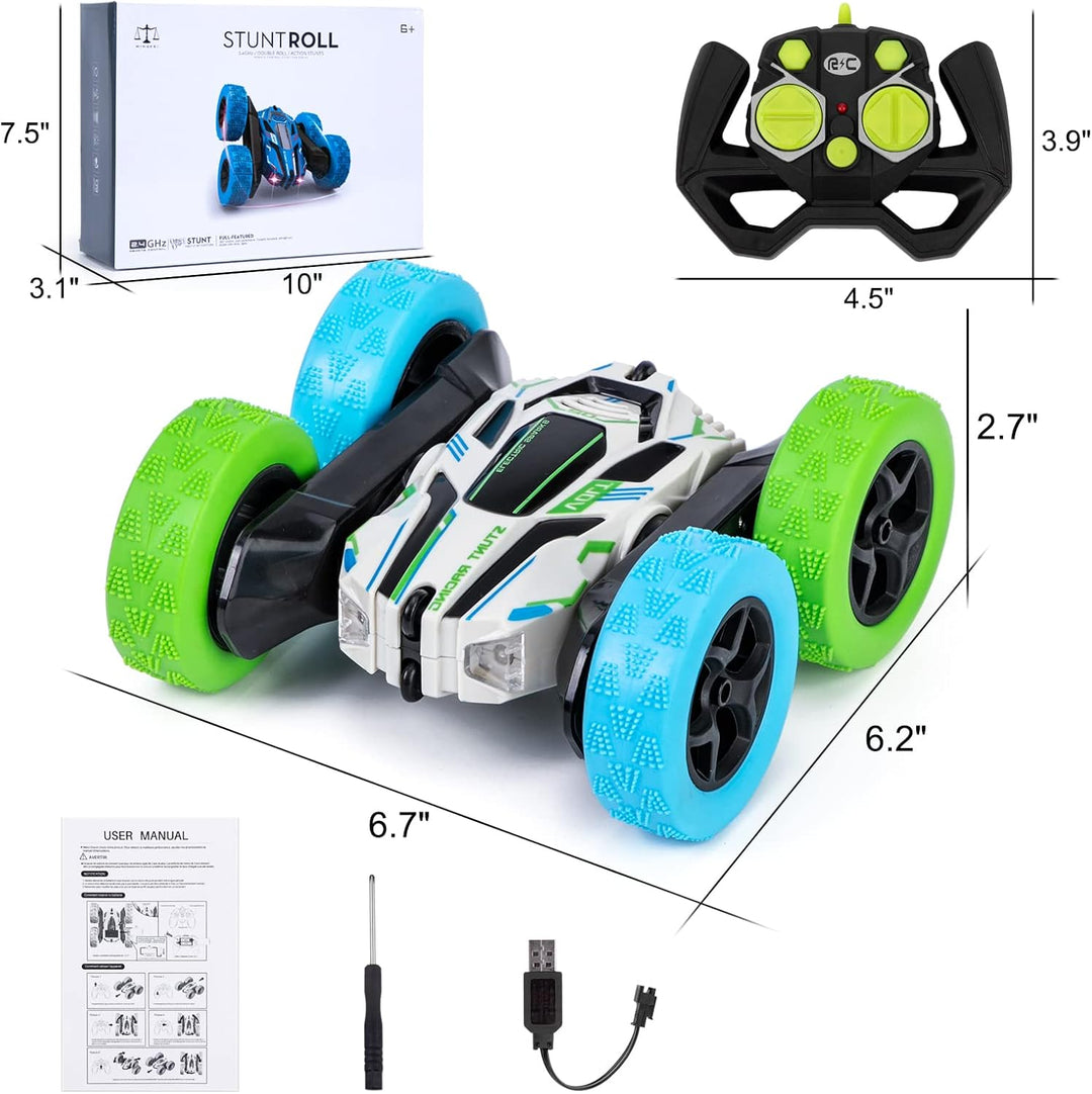 Ferngesteuertes Auto für Kinder RC Stunt Auto 4WD 2.4 Ghz Fernbedienung 360° Flip RC Auto Offroad mi