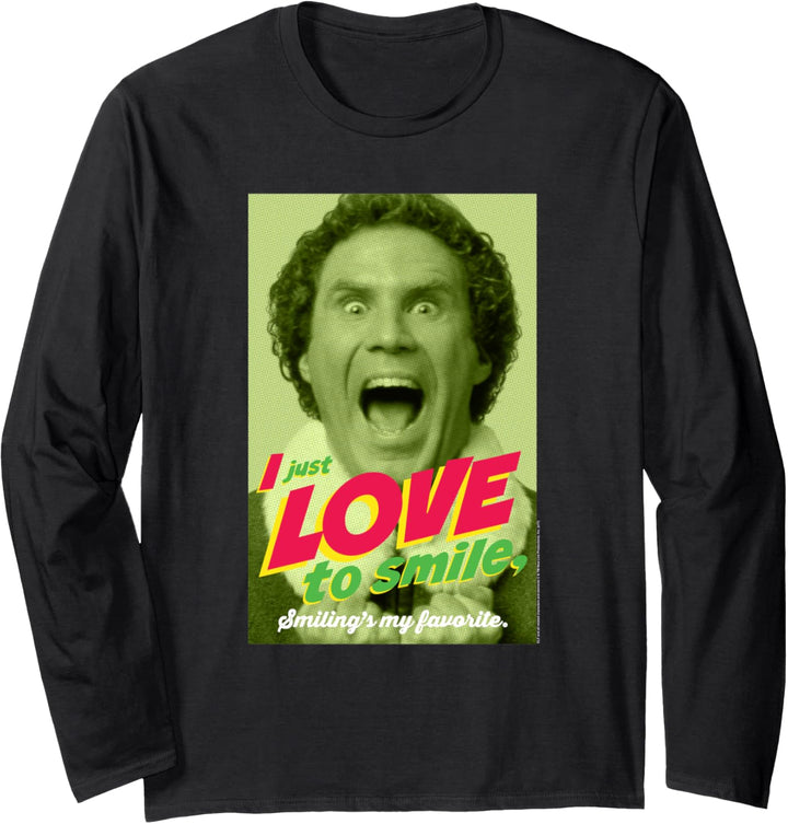 Elf I just love to smile Weihnachten Langarmshirt