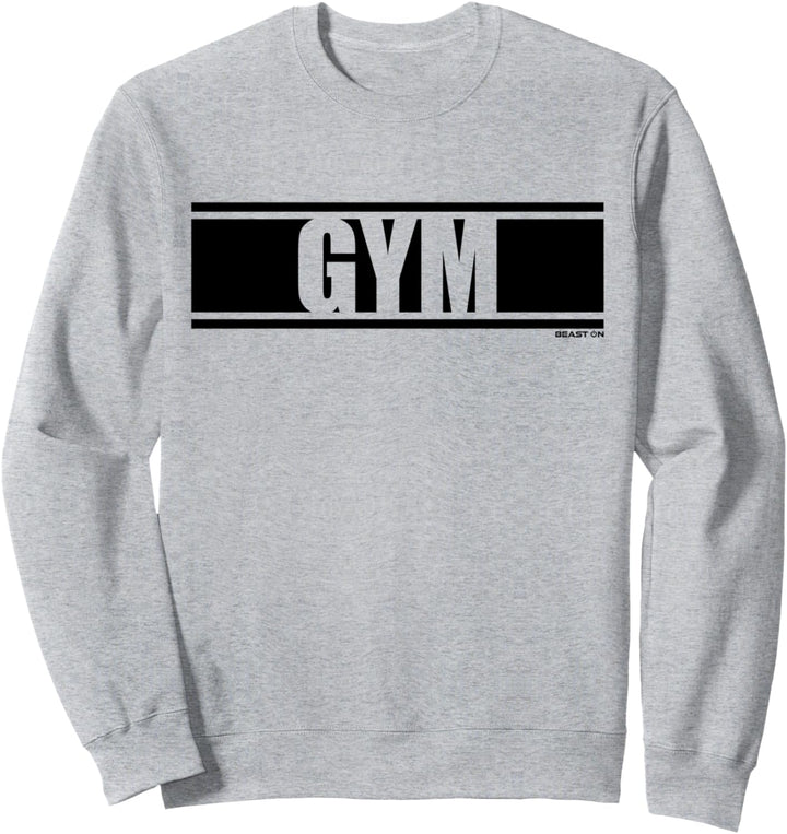 Gym schwarze Farbe Fitness Gym Motivation Sprüche weisses Sweatshirt