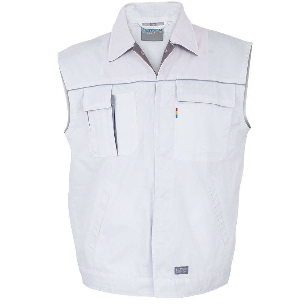 Carson Contrast Arbeitsweste, Weiss / Grau, XXL Weiss / Grau XXL, Weiss / Grau XXL