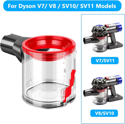 Staubsammeltopf für Dyson Staubsauger, Staubsammeltopf für Dyson V7 / V8 Zubehör, Staubsaugereimer f