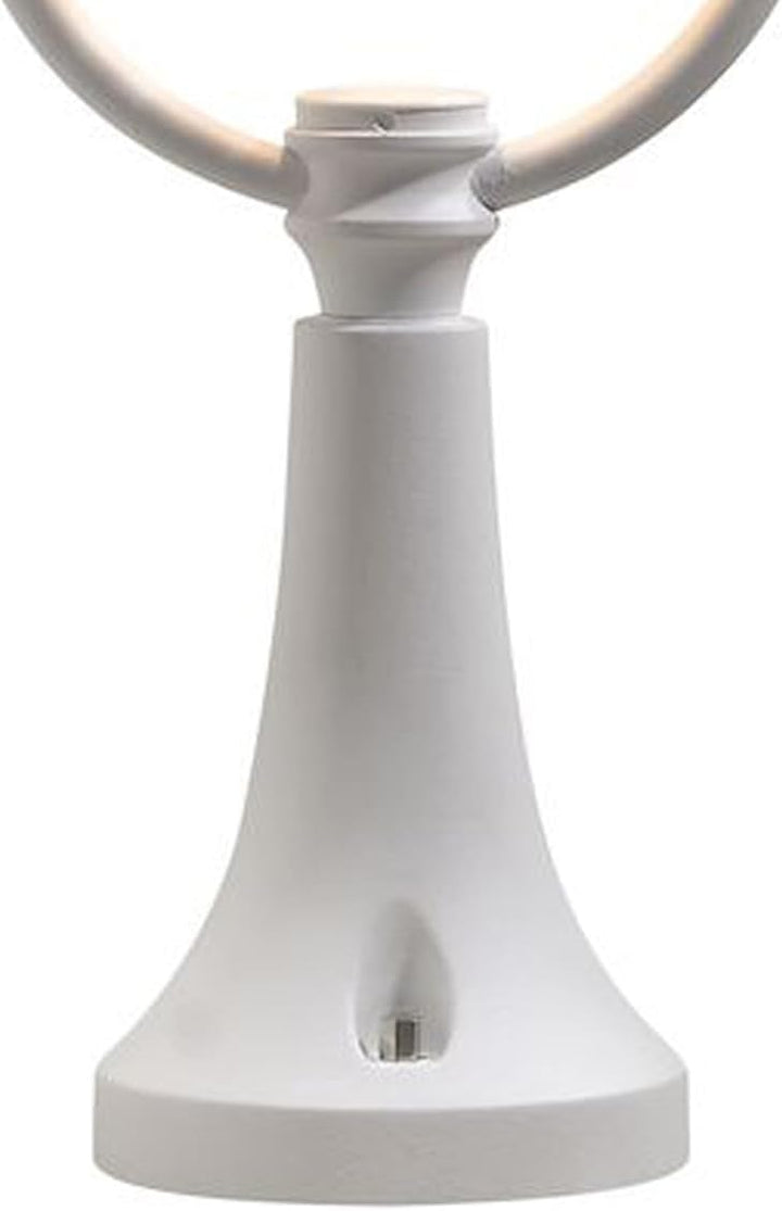 Konstsmide Landhaus LED Sockelleuchte, Laterne für aussen Höhe 54cm, weiss, Sockelleuchte